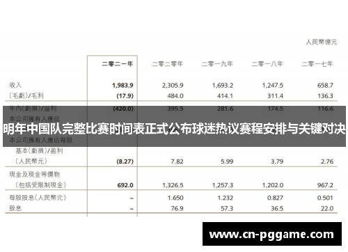 明年中国队完整比赛时间表正式公布球迷热议赛程安排与关键对决